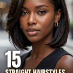 15 Straight Hairstyles for Black Women with Sleek Layers and Versatile Shapes