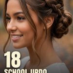 18 School Updo Hairstyles with Braids, Buns and Practical Styling