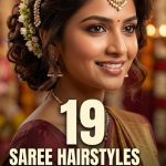 19 Saree Hairstyles for Short Hair with Traditional Details and Modern Shapes