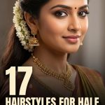 17 Hairstyles for Half Saree Looks with Traditional Details and Modern Styling