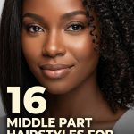 16 Middle Part Hairstyles for Black Women with Sleek and Textured Finishes