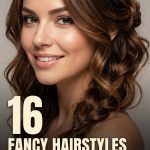 16 Fancy Hairstyles for Medium Hair with Waves, Braids and Elegant Updos