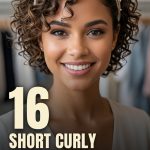 16 Short Curly Hairstyles for School with Headband Accents
