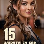 15 Hairstyles for School Dance Nights in Half-Up Twists