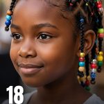18 Hairstyles with Beads for Kids in Rubber Band Braids