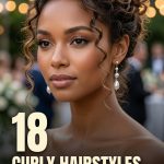 18 Curly Hairstyles for Formal Events in Pinned Chignons