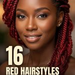 16 Red Hairstyles for Black Women Braids in Vibrant Tones