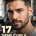 17 Semi Curly Hairstyles for Men with Tapered Sides