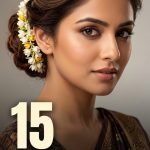 15 Hairstyles for Short Hair on Saree Looks with Gajra Pins