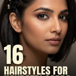 16 Hairstyles for Navratri Garba Short Hair with Pin-In Braids