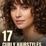 17 Curly Hairstyles for Big Foreheads with Curly Fringe Bangs
