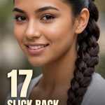17 Slick Back Hairstyles for School in Braided Ponytails