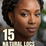 15 Natural Locs Hairstyles for Women in Crown Braids