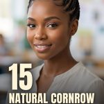 15 Natural Cornrow Hairstyles for School that Last All Week