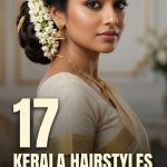 17 Kerala Hairstyles for Saree Kasavu Looks with Jasmine