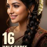 16 Half Saree Hairstyles for Long Hair in Traditional Braids
