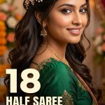 18 Half Saree Hairstyles for Medium Hair with Floral Clips