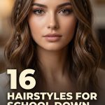 16 Hairstyles for School Down with Face-Framing Mini Braids
