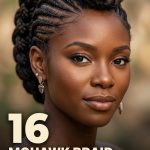 16 Mohawk Braid Hairstyles for Black Women with Cornrow Sides