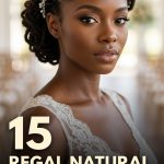 15 Regal natural hairstyles for black women wedding