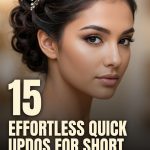 15 Effortless quick easy updos for short hair shoulder length wedding hairstyles