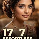 17 Effortless messy bun hairstyles for saree