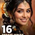 16 Ornate indian wedding hairstyles for long hair bridesmaids