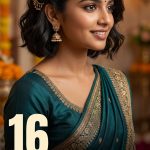 16 Traditional hairstyles for short hair wedding indian on saree