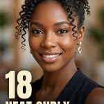 18 Neat curly hairstyles for school tied up
