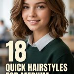 18 Quick easy hairstyles for medium length hair for school teens
