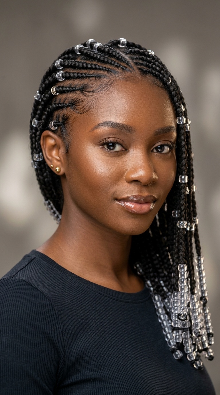 Feed-in Braids with Clear Accents