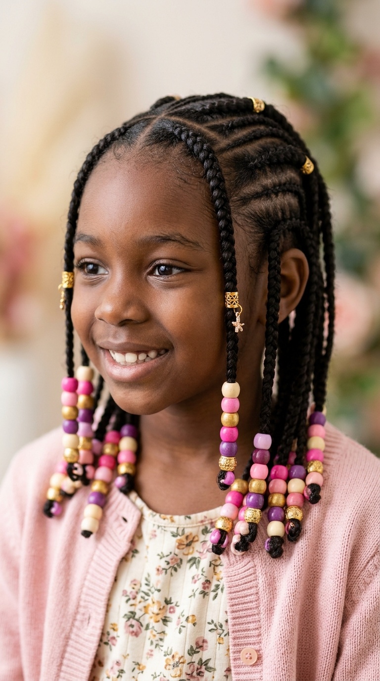Feed-in Braids with Decorative Beads