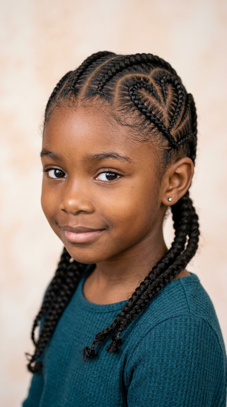 Feed-In Heart Braids