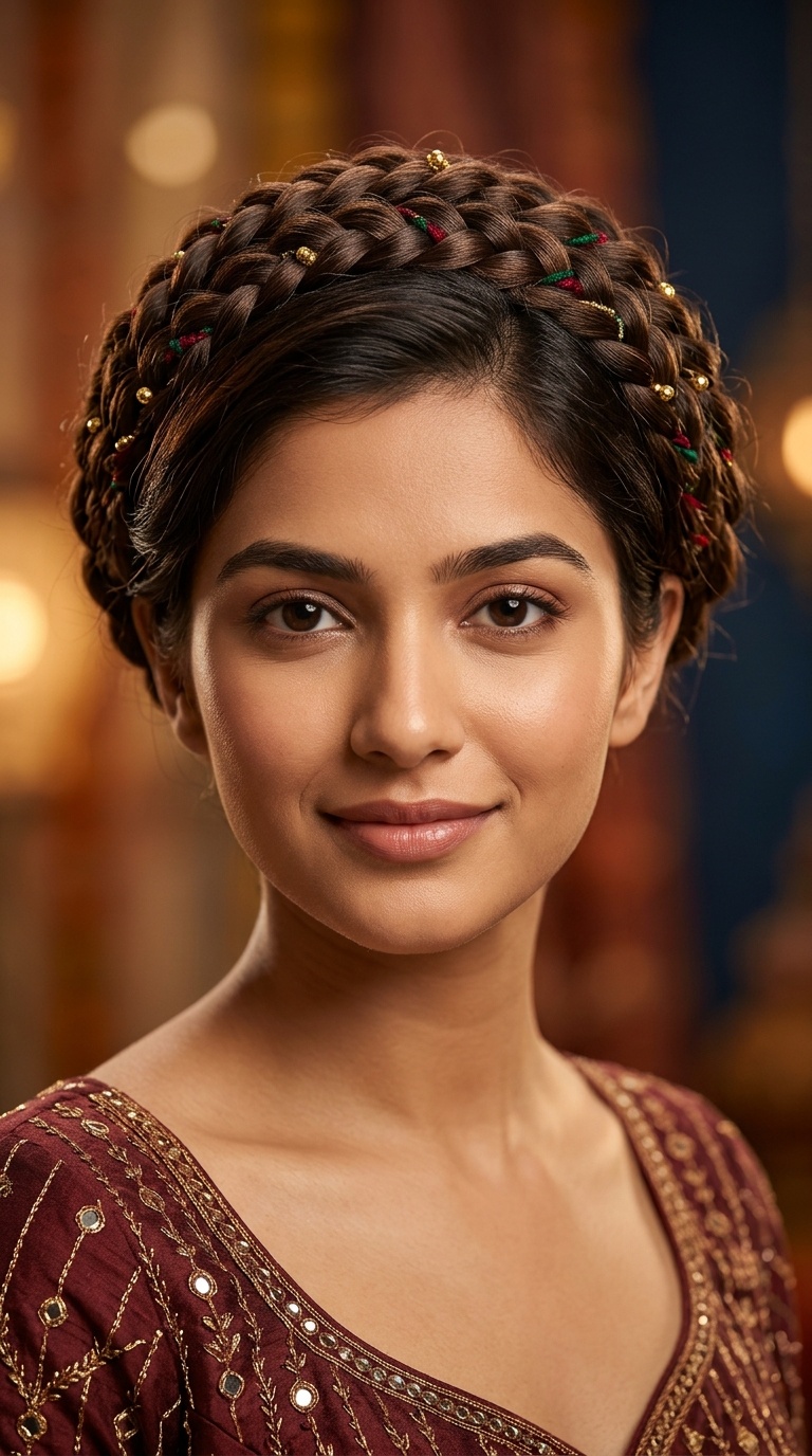 Festive Crown Braid Halo
