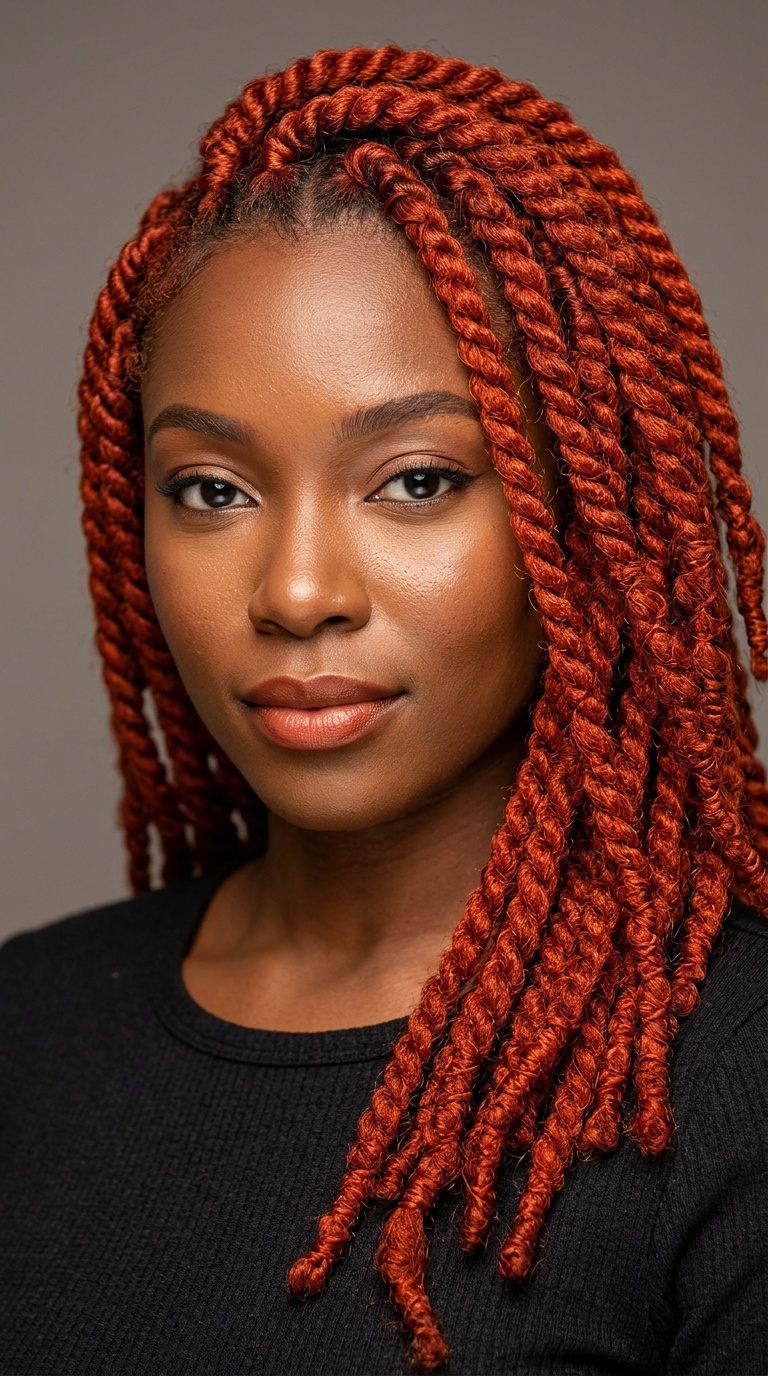 Fiery Red Rope Locs