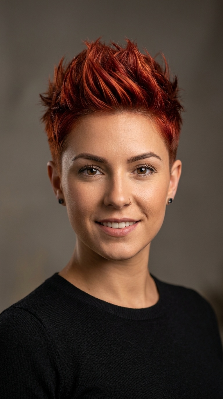 Fiery Red Tapered Spikes