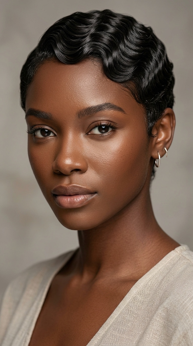 Finger Waves on Short Hair