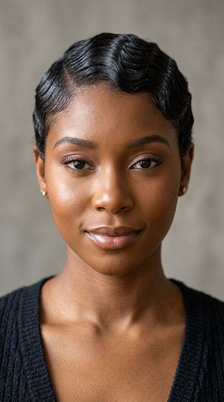 Finger Waves on Short Hair