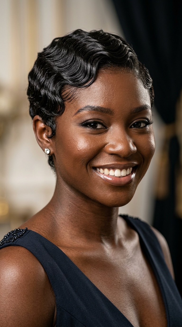 Finger Waves on Short Natural Hair