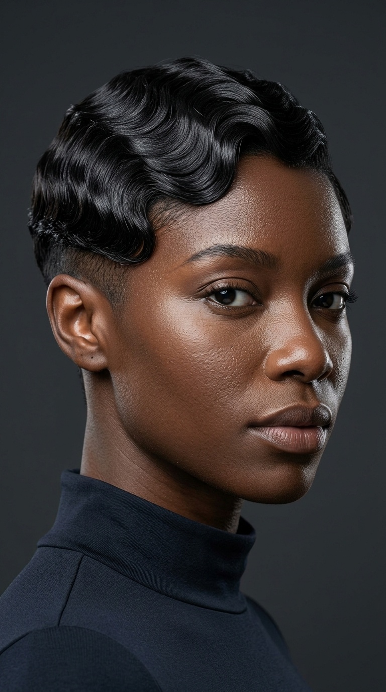 Finger Waves with a Shaved Back