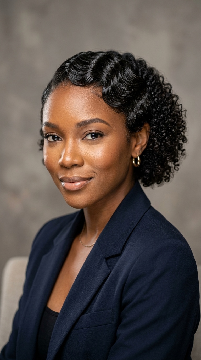 Finger Waves with Curly Back