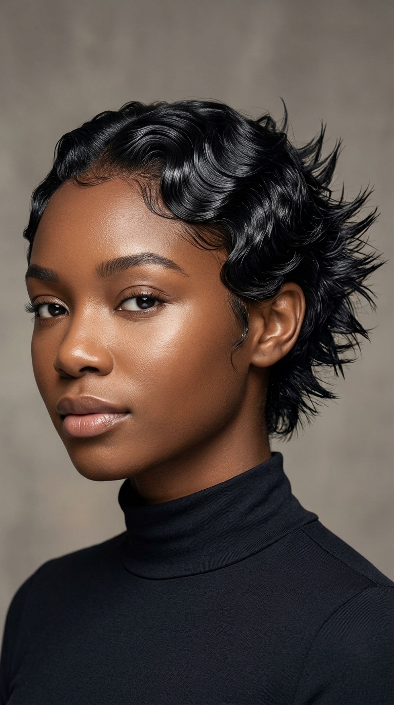 Finger Waves with Spiked Back
