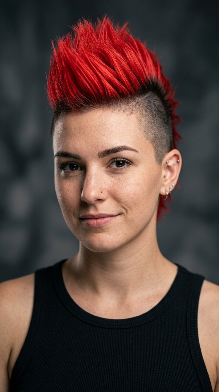 Fire-Engine Red Mohawk