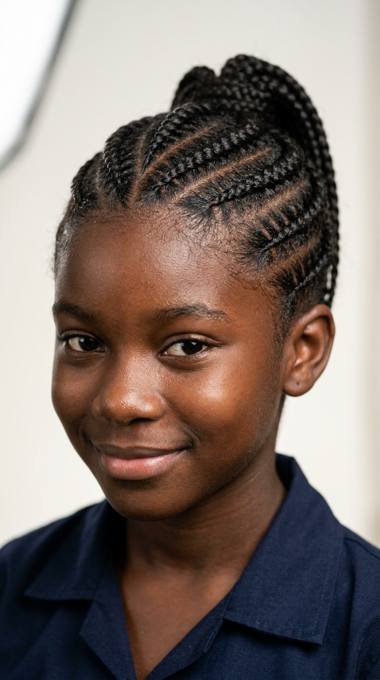 Fishbone Cornrow Technique