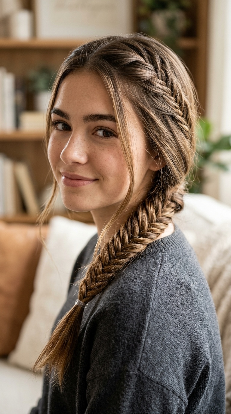Fishtail Accent Side Braid