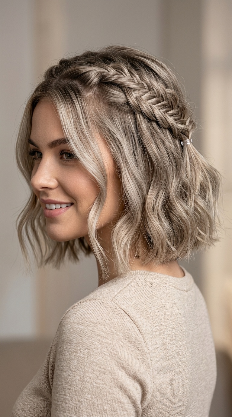 Fishtail Braid Half-Up