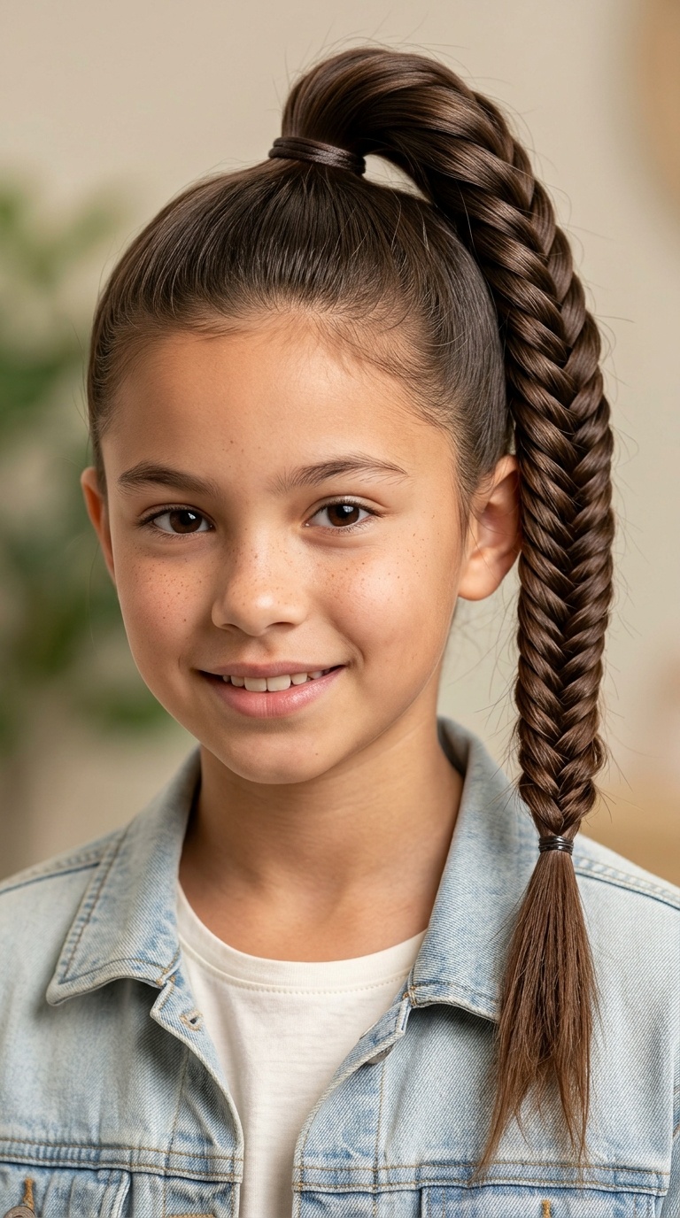 Fishtail Braid High Pony
