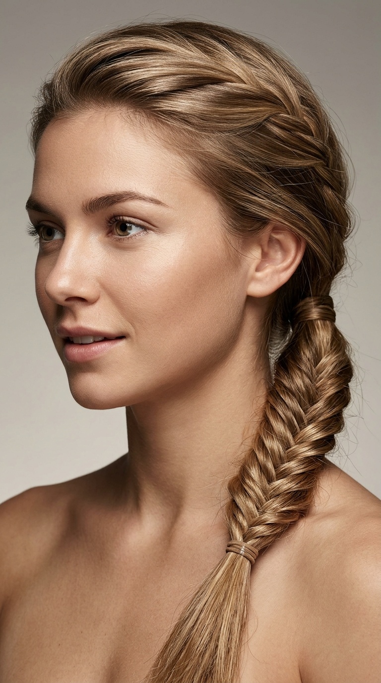 Fishtail Braid Low Pony