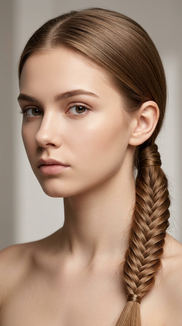 Fishtail Braid Low Pony