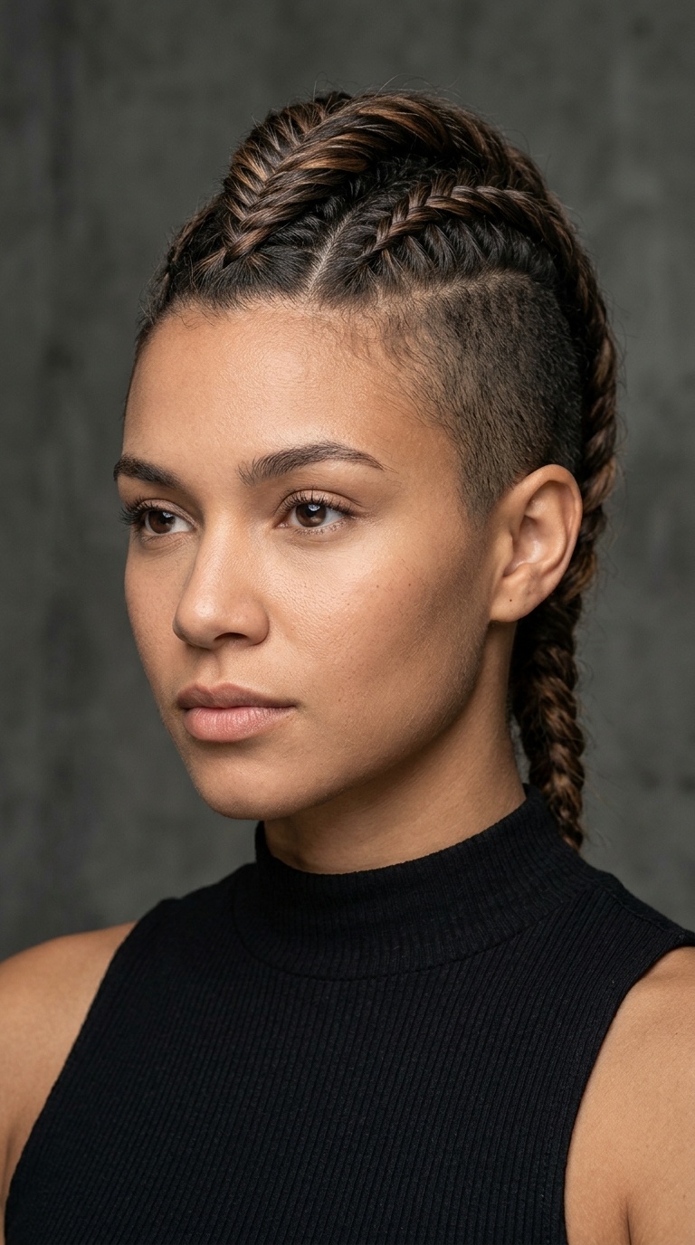 Fishtail Braid Mohawk